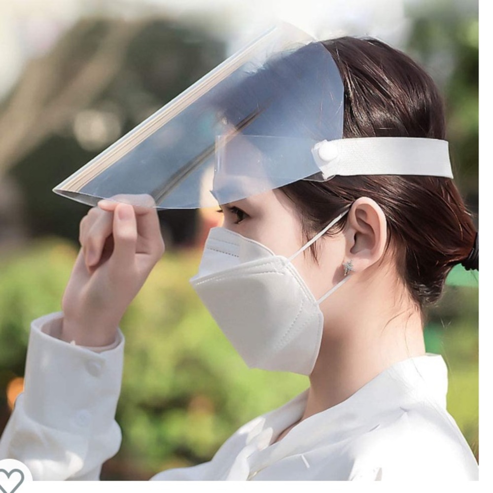 Transparent anti-saliva face shield